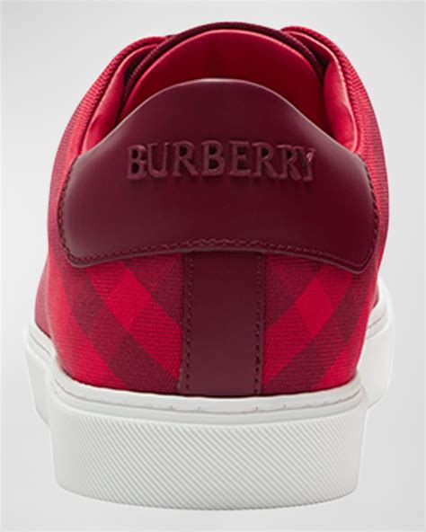 burberry red leather sneakers|authentic burberry sneakers.